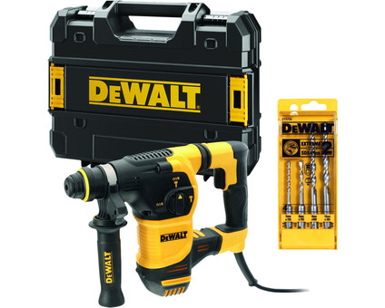 DeWalt D25333K-QS + 4-teiliges SDS-plus-Schlagbohrerset