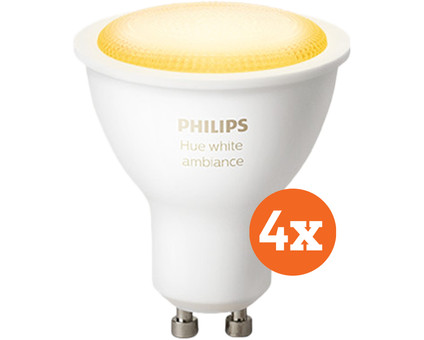 Philips Hue White Ambiance GU10 Bluetooth 4er-Pack