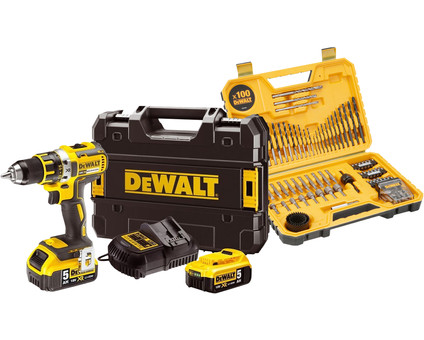 DeWalt DCD791P2-QW + 100-teiliges Bohrer- und Bit-Set