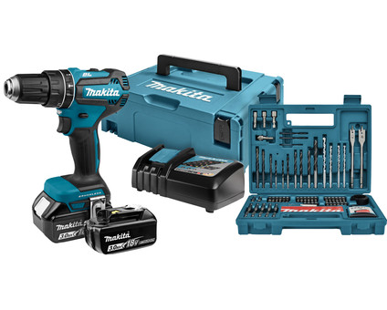 Makita DHP485RFJ + 100-piece Bit and Drill Set