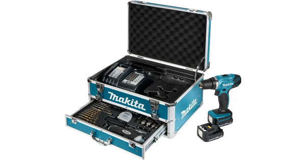 Makita Ddf343syx3 Akku Bohrschrauber 14 4 Volt 1 5 Ah Li Ion 59 Tlg Zubeh 246 Rset