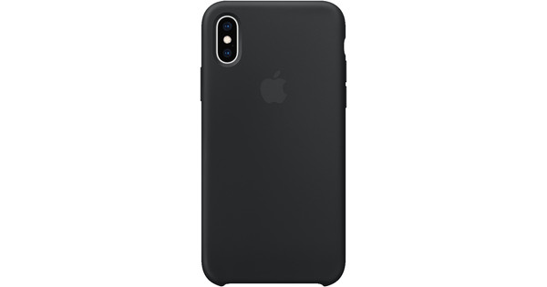 Apple iPhone Xs Silikon Backcover Schwarz