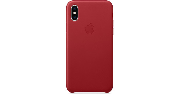 Apple iPhone Xs Max Leather Back Cover RED