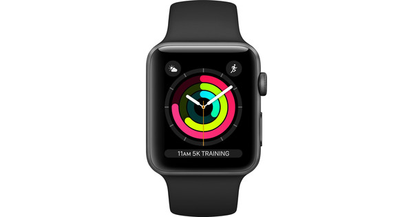 Apple Watch Series 3 42mm Space Grau Aluminium/Schwarz