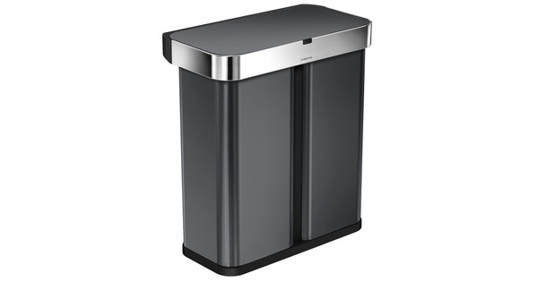 Simplehuman Liner Pocket Voice Control Recycler 24 + 34L Black