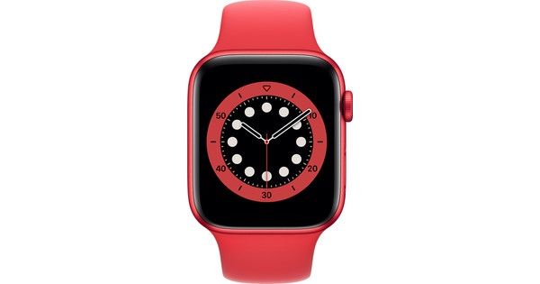 Apple Watch Series 6 44mm Rot Aluminium Rotes Sportarmband