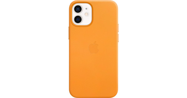 Apple iPhone 12 Mini Backcover mit MagSafe aus Leder in California Poppy