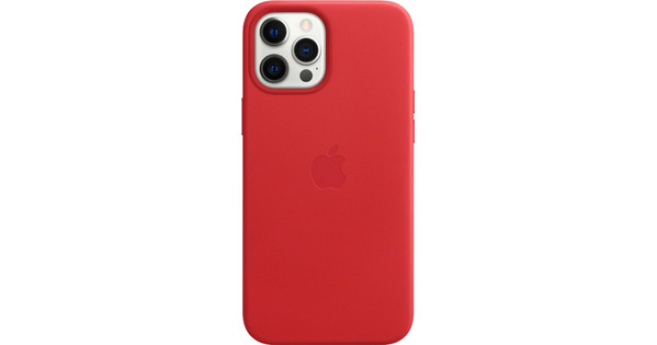 Apple iPhone 12 Pro Max Backcover mit MagSafe aus Leder in Rot