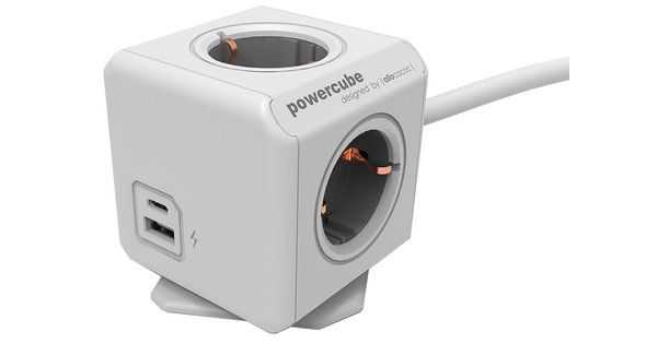 Allocacoc PowerCube Power Strip with USB-A and USB-C Ports | Coolblue ...