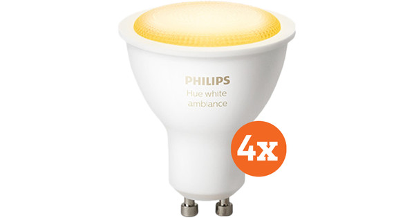 Philips Hue White Ambiance GU10 Bluetooth 4er-Pack