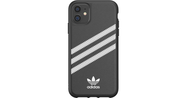 Adidas Apple iPhone 11 Backcover Leder Schwarz/Weiß