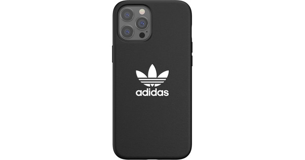 Adidas Apple iPhone 12 Pro Max Backcover Leder Schwarz