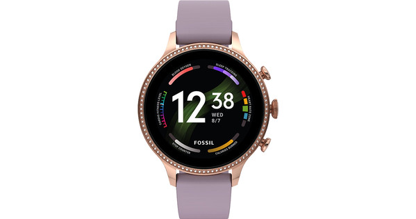 Fossil Gen 6 Display FTW6080 Roségold/Violett 42 mm