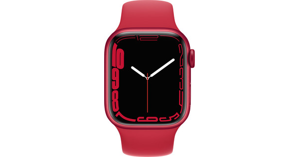 Apple Watch Series 7 4G 41 mm RED Aluminium RED Sportarmband | Coolblue -  Vor 13:00, morgen da