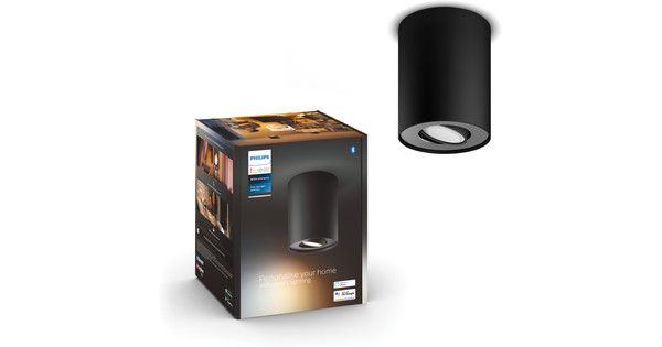 Philips Hue Pillar Einzelspot Aufbauspot White Ambiance Schwarz