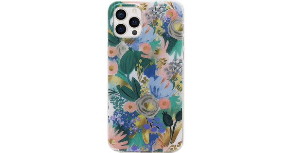 BlueBuilt Wild Flowers Soft Case Apple iPhone 12/12 Pro Back Cover Transparent