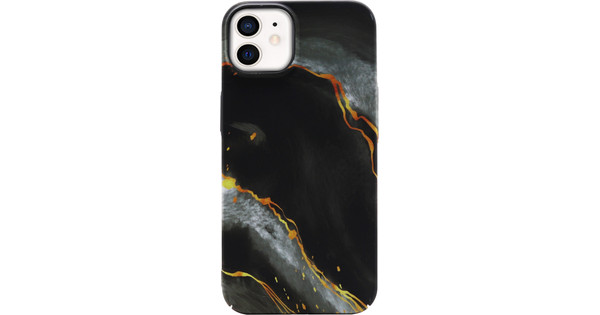 BlueBuilt Black Marble Hard Case Apple iPhone 12 / 12 Pro Backcover