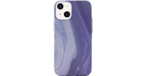 BlueBuilt Purple Marble Hard Case Apple iPhone 13 Mini Backcover