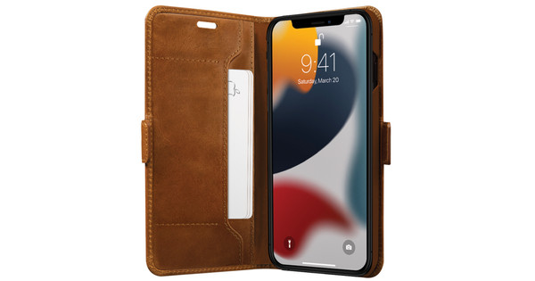 DBramante1928 Copenhagen Slim Apple iPhone 13 Pro Max Book Case Leder Braun