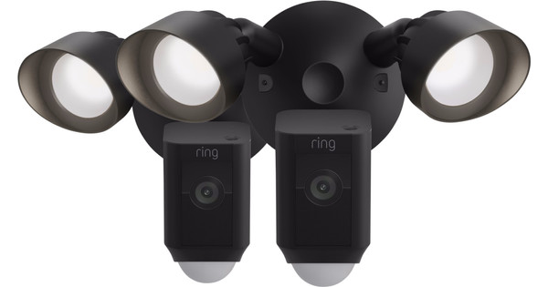 Ring Floodlight Cam Wired Plus Schwarz Doppelpack