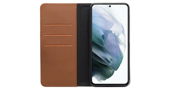 BlueBuilt Samsung S21 Book Case Leather Brown