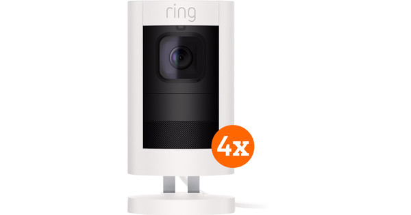 Ring Stick Up Cam Elite Weiß 4er-Pack
