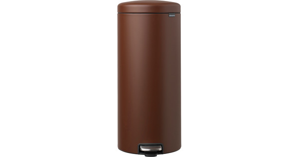 Brabantia NewIcon Pedal Trash Can 30L Mineral Cosy Brown