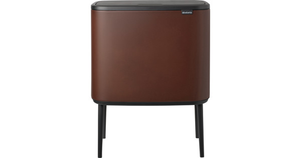 Brabantia Bo Touch Bin 11 + 23 Liter Mineral Cosy Brown