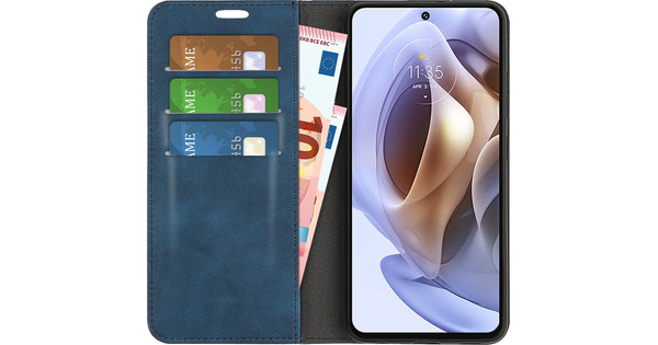 Just in Case Wallet Magnetic Motorola Moto G31/G41 Book Case Blau