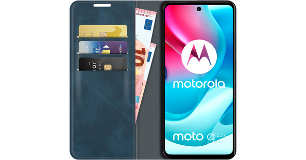 Just in Case Wallet Magnetic Motorola Moto G60s Book Case Blue