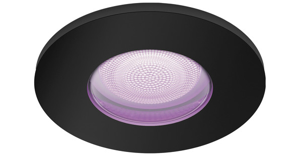 Philips Hue Xamento Badezimmer-Einbaustrahler - Weiß- und Farblicht - schwarz - rund
