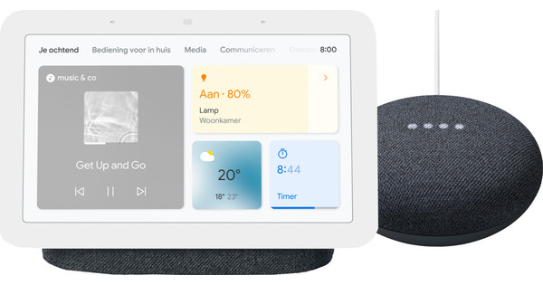 Google Nest Mini Gray + Google Nest Hub Charcoal