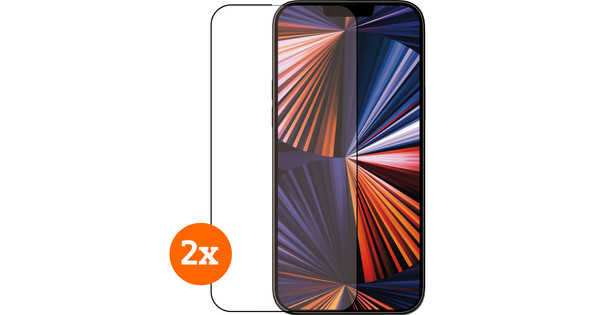 Azuri Tempered Glass Apple iPhone 13 Pro Max Displayschutzfolie Schwarz Doppelpack