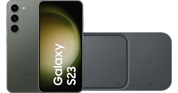 Samsung Galaxy S23 128 GB Grün 5G + Kabelloses Duo-Ladegerät 15 W