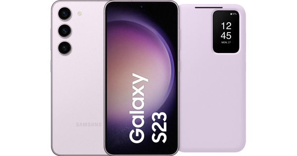 Samsung Galaxy S23 128GB Rosa 5G + Clear View Book Case Rosa