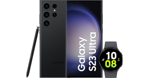 Samsung Galaxy S23 Ultra 256GB Schwarz 5G + Galaxy Watch5 Schwarz 44 mm