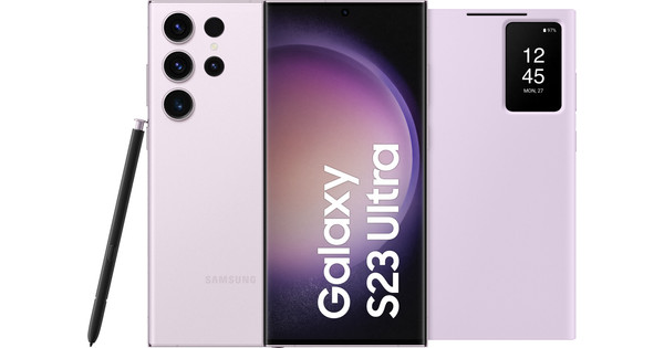 Samsung Galaxy S23 Ultra 256GB Rosa 5G + Clear View Book Case Rosa