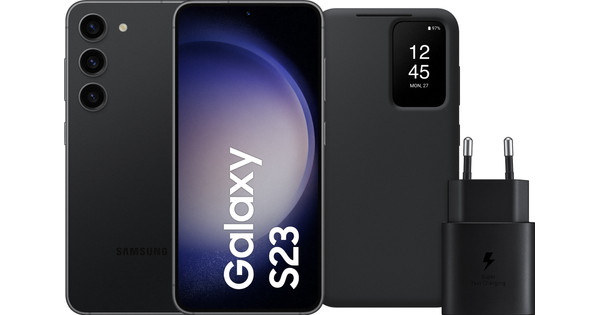 Samsung Galaxy S23 128GB Schwarz 5G + Zubehörpaket