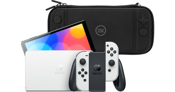 Nintendo Switch OLED White + BlueBuilt Protective Cover | Coolblue ...