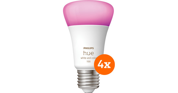 Philips Hue White and Color E27 1100 lm 4er-Pack