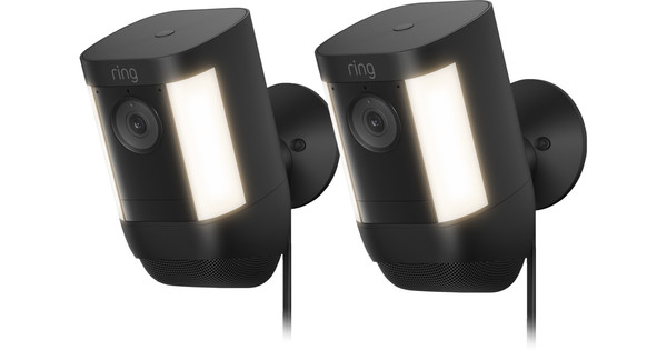 Ring Spotlight Cam Pro - Plug In - Schwarz - Doppelpack
