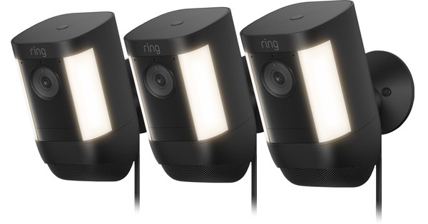 Ring Spotlight Cam Pro - Plug In - Schwarz - 3er-Pack