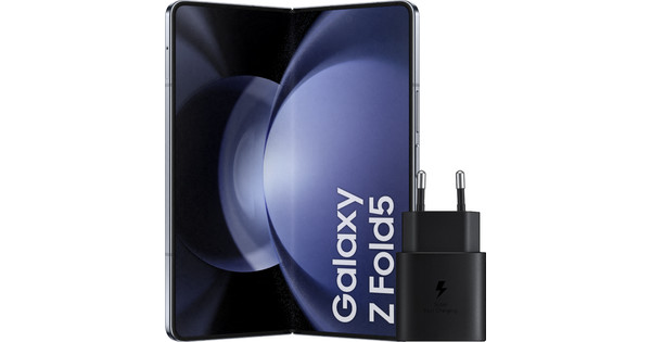 Samsung Galaxy Z Fold5 512GB Blau 5G + Samsung Ladegerät 25 Watt Schwarz