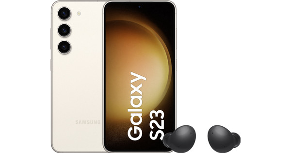 Samsung Galaxy S23 128GB Créme 5G + Galaxy Buds2 Schwarz