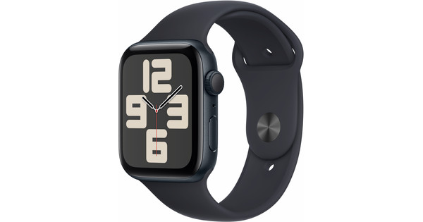 Apple Watch SE (2022) 44mm Midnight Aluminum Sport Band S/M