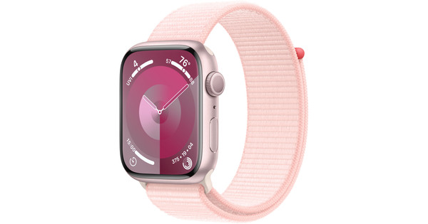 Apple Watch Series 9 45mm Pink Aluminum Sport Watch Strap