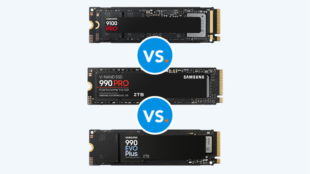 990 EVO Plus, 990 PRO, and 9100 PRO comparison