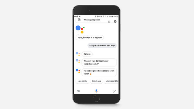 Google Home app in use