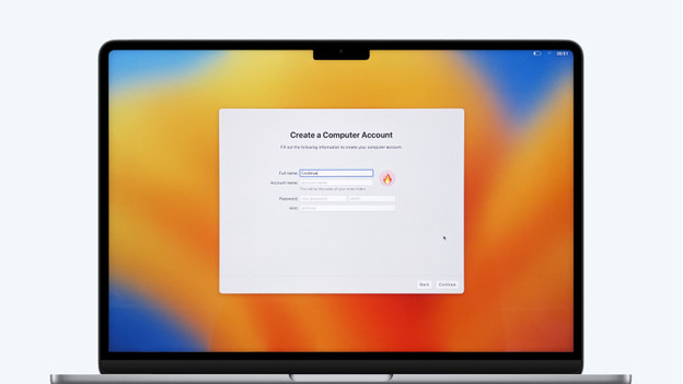 Erstelle ein MacBook-Computerkonto