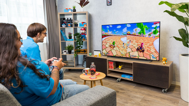 Playing nintendo best sale switch on tv